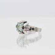 Sparkling 2 Ct Lab Simulated Mint Green Diamond Ring