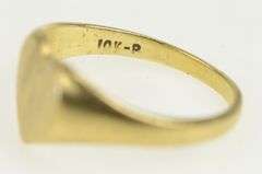 10K Yellow Gold Heart Retro Ornate Engravable Love Symbol Ring