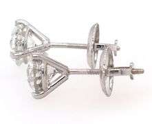 1.55ctw Round Diamond Solitaire Stud Earrings in 14K