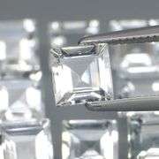 Glittering high luster 5.44ct diamond white Beryl set