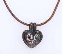 925 Sterling Silver Heart Shaped Pendant on Italian Chain Necklace