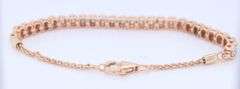 Charming Rose Gold approximate 0.20ctw Diamond Bracelet