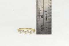 14K Yellow Gold Marquise & Round CZ Stackable Band Ring