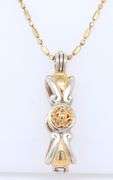 925 Sterling Silver Danecraft Pendant on Italian Beaded Silver Chain Necklace