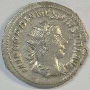Lovely Near Mint Gordian III Roman Silver Piece, 238-244 AD