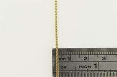 14K Yellow Gold 1.5mm Cable Link Classic Oval Chain Necklace