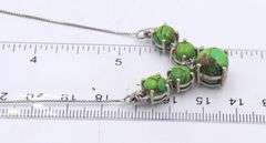 Lot of Vintage 925 Sterling Silver Green Mojave Turquoise Necklace, Dangle Earrings and Stud Earrings