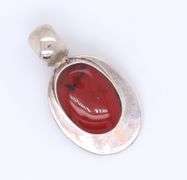 Vintage 925 Sterling Silver Mexico Ameber Pendant