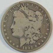 Rare key date 1892-CC Morgan Silver Dollar. Nice circ