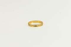 10K Yellow Gold Victorian Child's Band Ornate Pattern Baby Ring