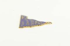 14K Yellow Gold Virginia Enamel Map Travel State Shape Charm/Pendant