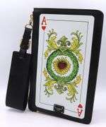 Dolce & Gobbana House of Cards Leather Clutch with Box