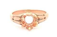 10K Yellow Gold Victorian Ornate 6.1mm Engagement Setting Ring