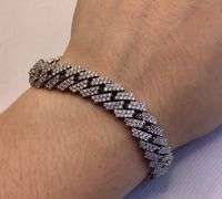 GORGEOUS 14K ICY WHITE GOLD MIAMI CUBAN LINK DIAMOND BRACELET