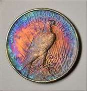 1923 Peace Silver Dollar Rainbow Toned