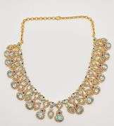 AMAZING 86+CARAT SKY BLUE TOPAZ, BLUE SAPPHIRE, & DIAMOND NECKLACE