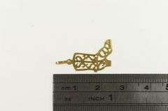 14K Yellow Gold Filigree Cowboy Boot Western Motif Charm/Pendant
