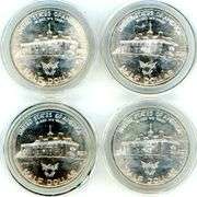 4 1982-D George Washington Commemorative Half Dollars in Capsules