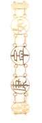 14K Yellow Gold Chinese Fortune Happiness Health Symbol Bracelet