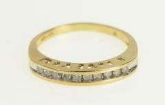 10K Yellow Gold I Love You Message Diamond Wedding Band Ring