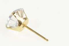 14K Yellow Gold 8.1mm Round Solitaire Classic Single Stud Earring