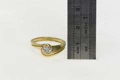 14K Yellow Gold 0.50 Ct Diamond Swirl Engagement Bridal Set Ring