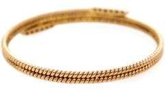 0.17ctw Diamond Spiral Crossover Bangle Bracelet in 18K