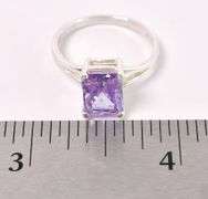 Purple Gem Ring In Sterling Silver