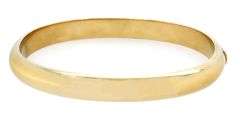 Vintage Tiffany & Co. Polished Hinged Bangle Bracelet in 18K