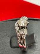 CERTIFIED 14K WHITE GOLD AND DIAMOND WEDDING SET