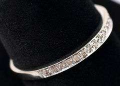Classy Diamond Band Ring in 14K White Gold