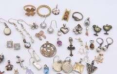 Group Lot of Vintage 925 Sterling Silver Jewelry
