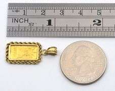 Popular 1 Gram Swiss Credit Bar Pendant