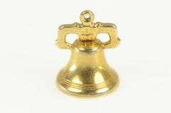 14K Yellow Gold Articulated Liberty Bell Philadelphia PA Charm/Pendant