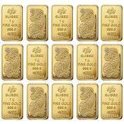 15 X 1.0 GRAM PURE GOLD BAR GROUP LOT!