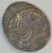 Scarce Roman Republic Silver Denarius of L Sentius C f, 101 BC