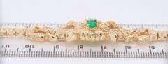 Majestic Yellow Gold Emerald and Diamond Bracelet