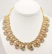 AMAZING 86+CARAT SKY BLUE TOPAZ, BLUE SAPPHIRE, & DIAMOND NECKLACE