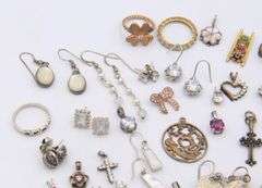 Group Lot of Vintage 925 Sterling Silver Jewelry