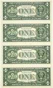 Uncut Currency Sheet 4 x $1 2003A UNC