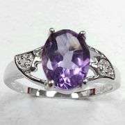 1.19 CT AMRTHYST STERLING SILVER RING