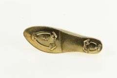 14K Yellow Gold 3D Vintage Men's Dress Shoe Fashion Charm/Pendant