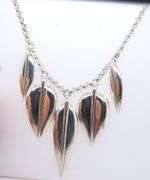 RLM Sterling Silver Leaf Drop Necklace