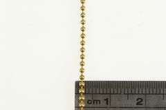 14K Yellow Gold 1.5mm Ball Link Bead Statement Chain Anklet Bracelet