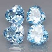 Superb quality 8.84ct 4 piece sky blue Topaz set