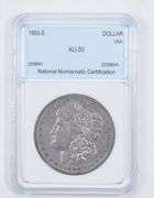 AU50 1893-S Morgan Silver Dollar - Graded NNC
