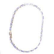 14K White Gold Oval Tanzanite Vintage Classic Tennis Bracelet