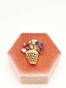 18KT GOLD GEMSTONE PENDANT