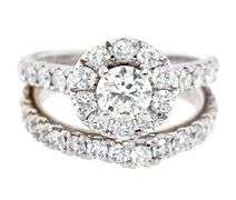 Neil Lane 1.50ctw Diamond Halo Bridal Set in 14K