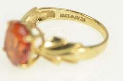 10K Yellow Gold Syn. Mexican Fire Opal Vintage Statement Ring